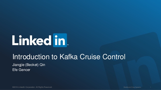 大规模Kafka集群的管理利器: LinkedIn最新开源的Cruise Control带来了什么？
